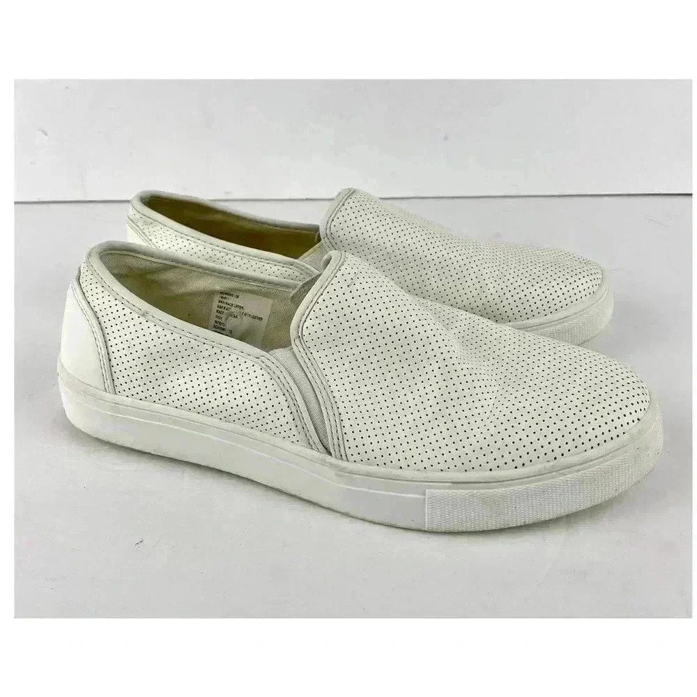 White Perforated Slip On Casual Shoes Sz 10 B Magellan Outdoors Women's - Picture 9 of 9
